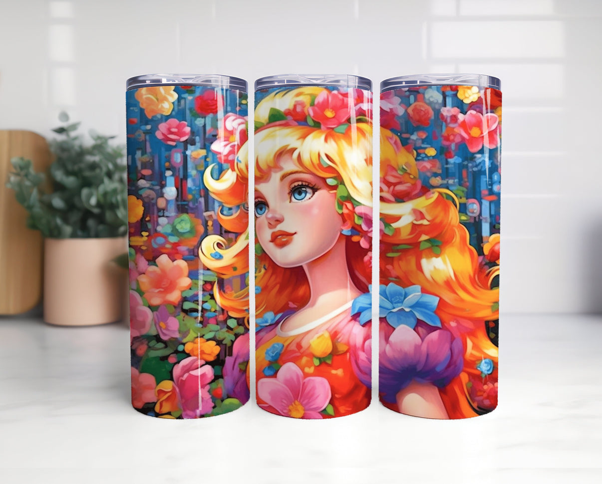 Tumbler Skinny 20oz diseño princesa Peach