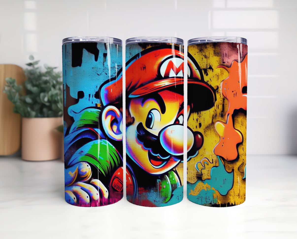Tumbler Skinny 20oz diseño Super Mario