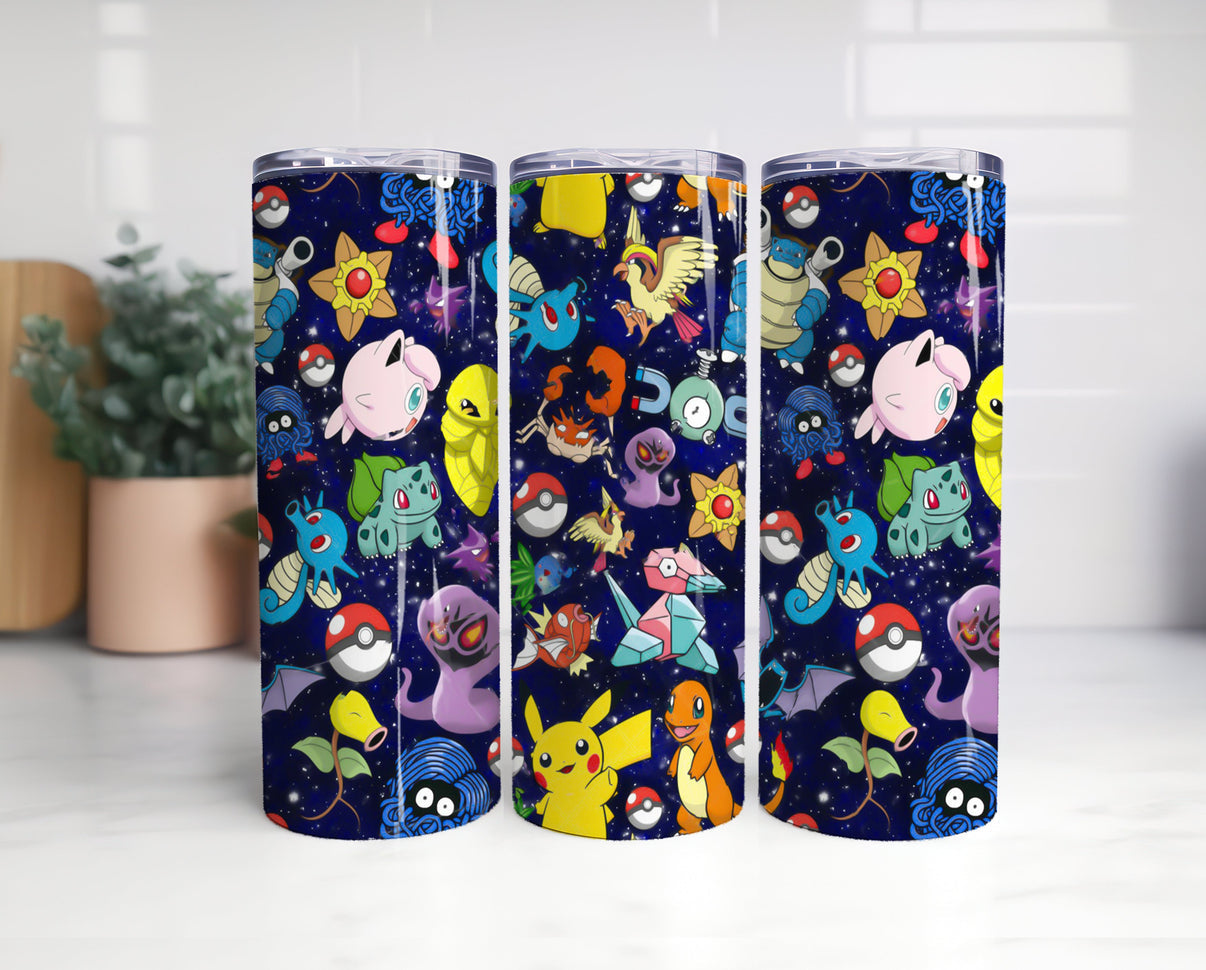 Tumbler Skynny 20oz diseño pokemon